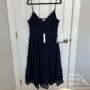 NSR Crochet Lace Midi Dress
